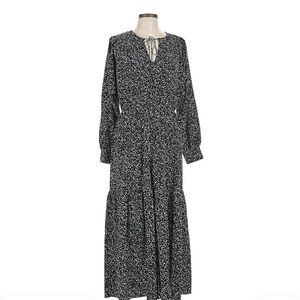 Sweet Baby Jamie NWt Dress Maxi Tiered Prairie Romantic Black Romantic Floral XS